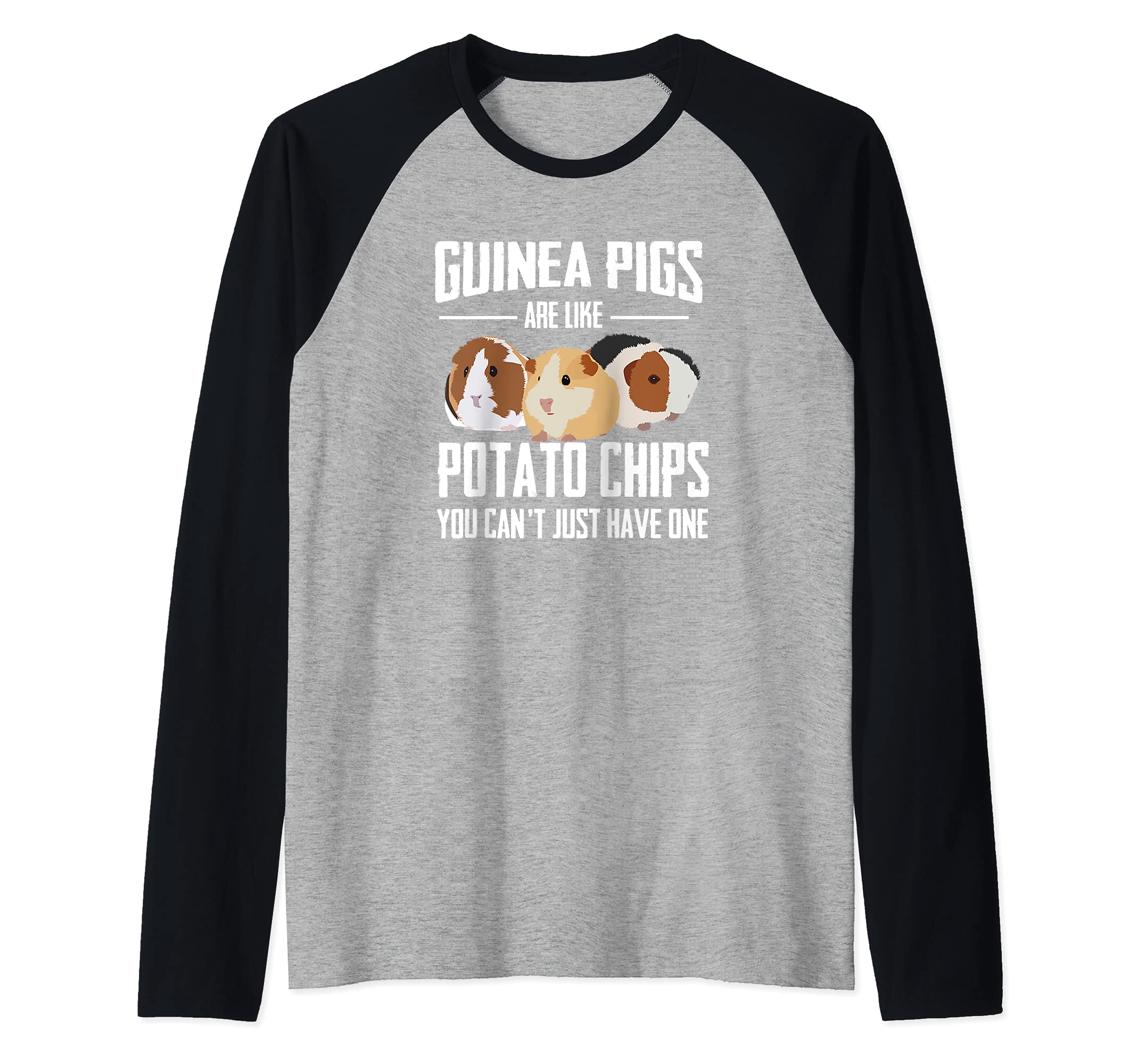 Guinea pigs are like Potato, Guinea Pig Raglan Baseball Tee
