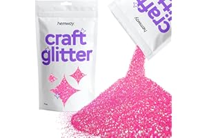 Hemway Craft Glitter Baby Pink Iridescent 100g Fine Glitter for Crafts, Resin, Epoxy, Tumbler, Art, Candle, Decorations, Craf