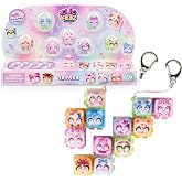 Clickeez Series 3 12-Pack | 12 Collectible Character Keyboard Keys Click and Clack | Create 2 Keychains | Ages 6+