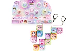 Clickeez Series 3 12-Pack | 12 Collectible Character Keyboard Keys Click and Clack | Create 2 Keychains | Ages 6+