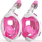 G2RISE Kids Snorkel Mask Full Face Snorkel Set, Snorkeling Gear for Kids with 180 Degree Panoramic View, Anti-Leak & Anti-Fog