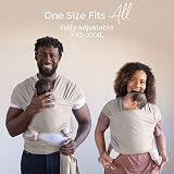 Boba Baby Wrap Carrier Original Beige 7–35 lbs Hands-Free Ergonomic view 5