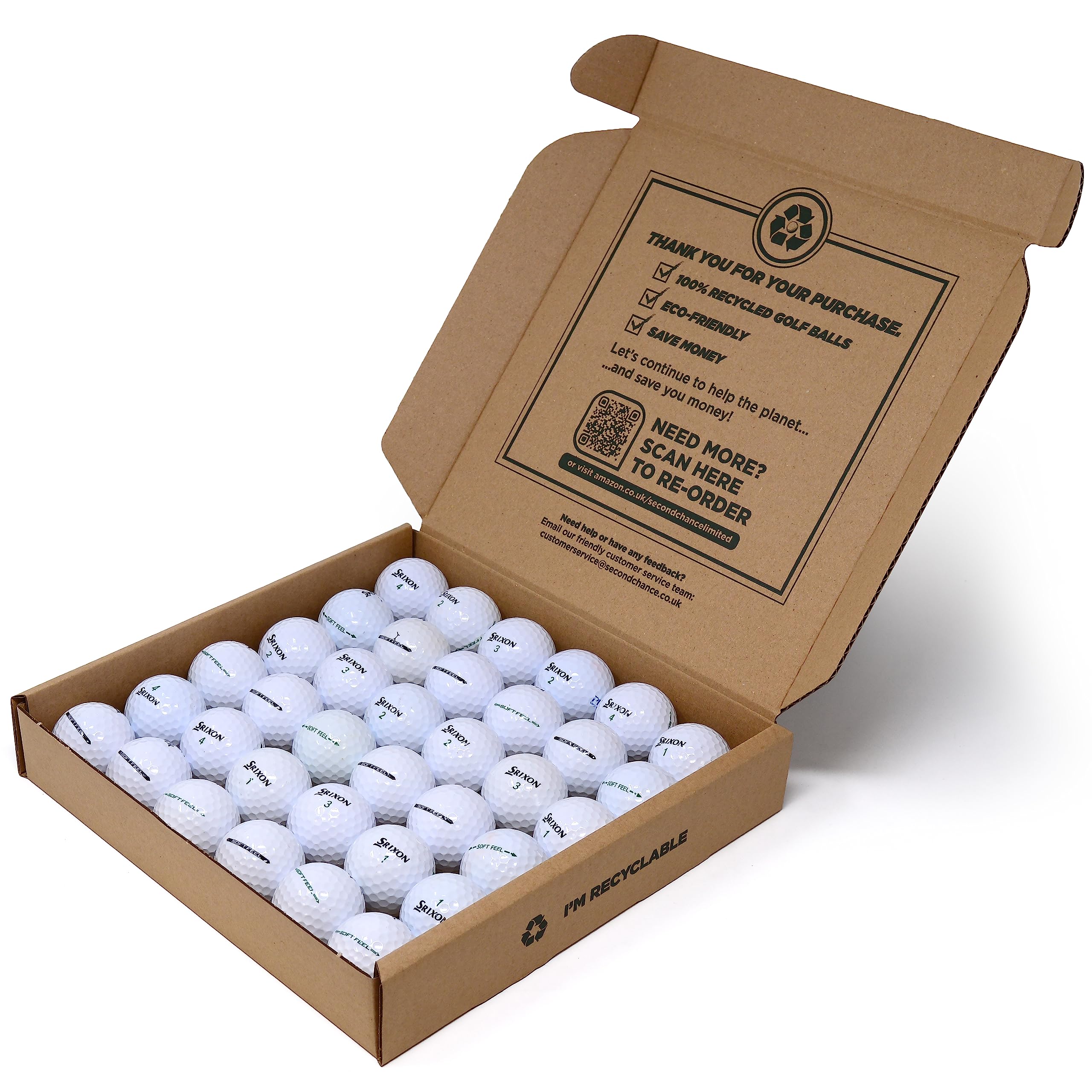 Second Chance 36 Srixon Soft Feel Grade A Lake Golf Balls