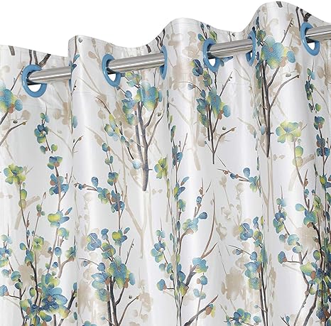 Buy Reyansh Decor Leaf Print Heavy Polyester Eyelet Curtains Set