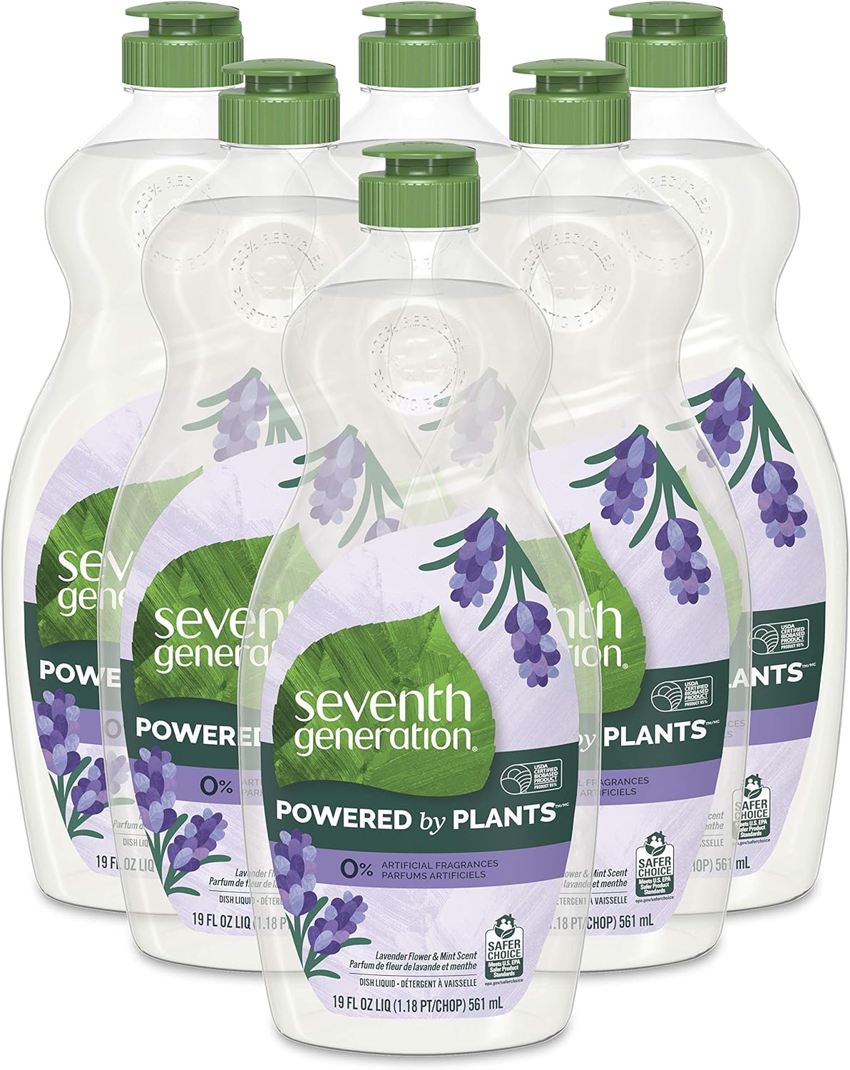 Seventh Generation, Dish Liquid Lavender, 19 Fl Ounce (Pack of 6): Health & Personal Care
