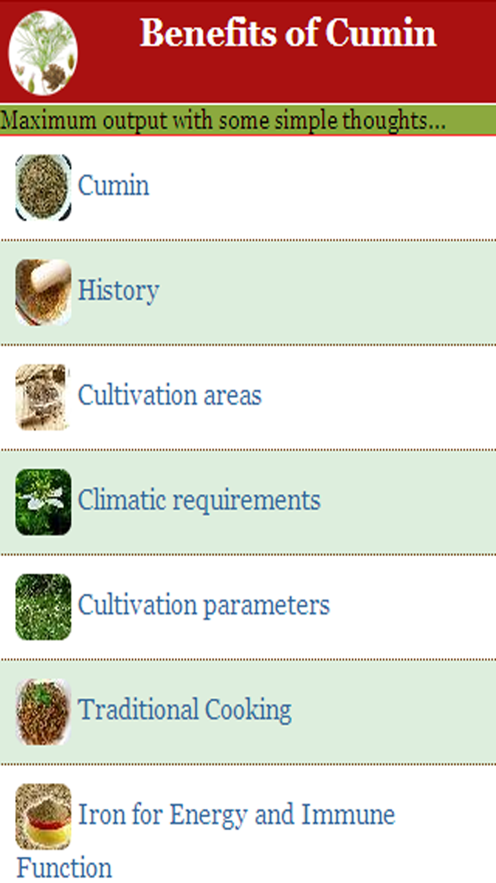 Benefits of Cumin for Android