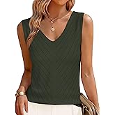 ANRABESS Womens V Neck Tank Tops Sleeveless Knit Summer Sweater Shirts 2026 Trendy Business Casual Dressy Work Outfits