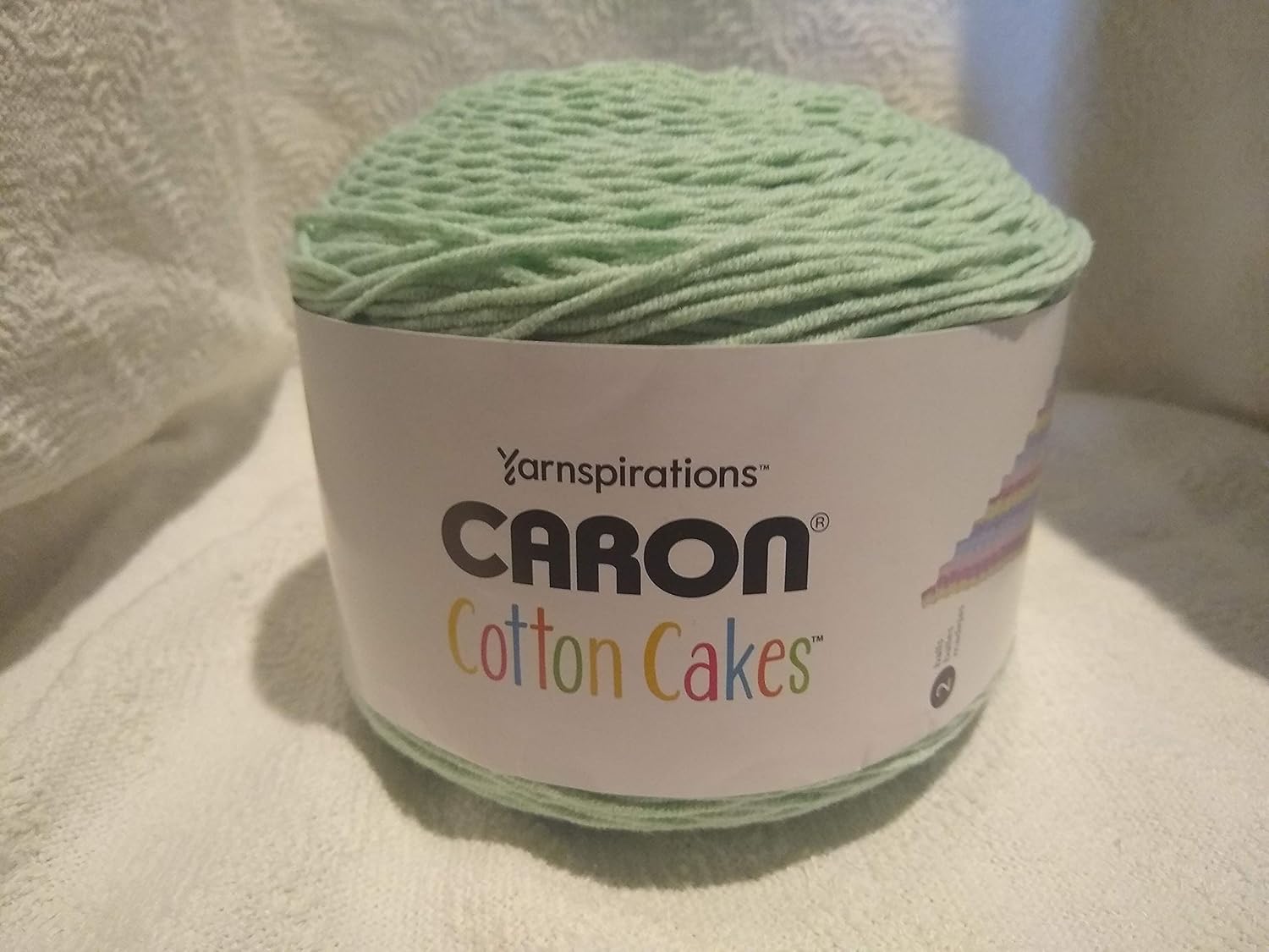 Caron Cotton Cakes Self Striping Yarn 530 Yd 485 M 8 8 Oz 250 G Rich Mint Amazon Ca Home Kitchen