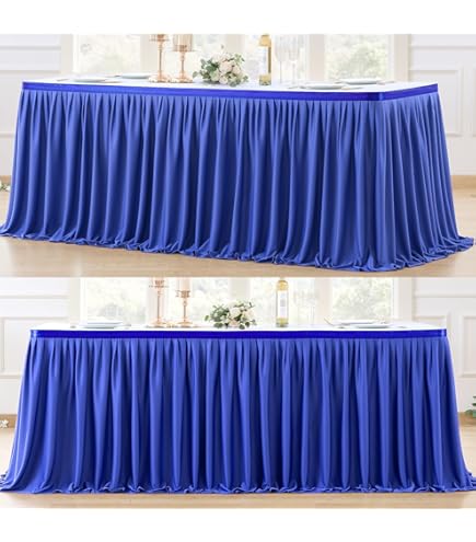 Self-Adhesive Pleated Plastic Table Skirt – 29" X 13ft, Disposable Banquet Skirting