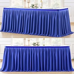 Partisky Royal Blue Polyester Table Skirt for