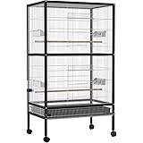 PawHut 54” Rolling Flight Cage Extra Large Bird House