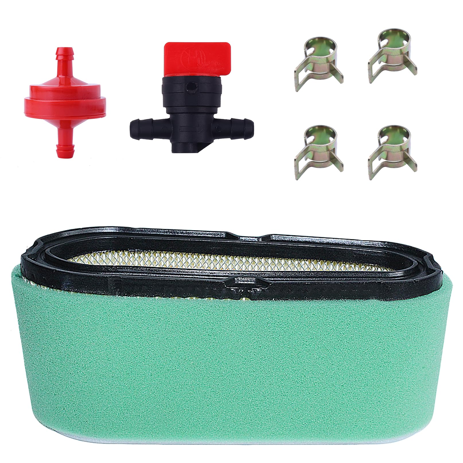 AUMEL Air Filter with Pre-Filter for 496894 496894S 493909 691642 272403 and More Models, Air & Pre Filter + Fuel Filter + Valve Engine Parts Kit 11 in 1