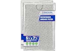 BAGEAN Microwave Filter Replacement 7.64” x 5.12” for GE WB06X10309 WB06X10359 Microwave Grease Filter - Also Fit’s LG Kenmore and More - Filters Kitchen Oven Air Entering Over the Range Vent Fan (2-Pack)