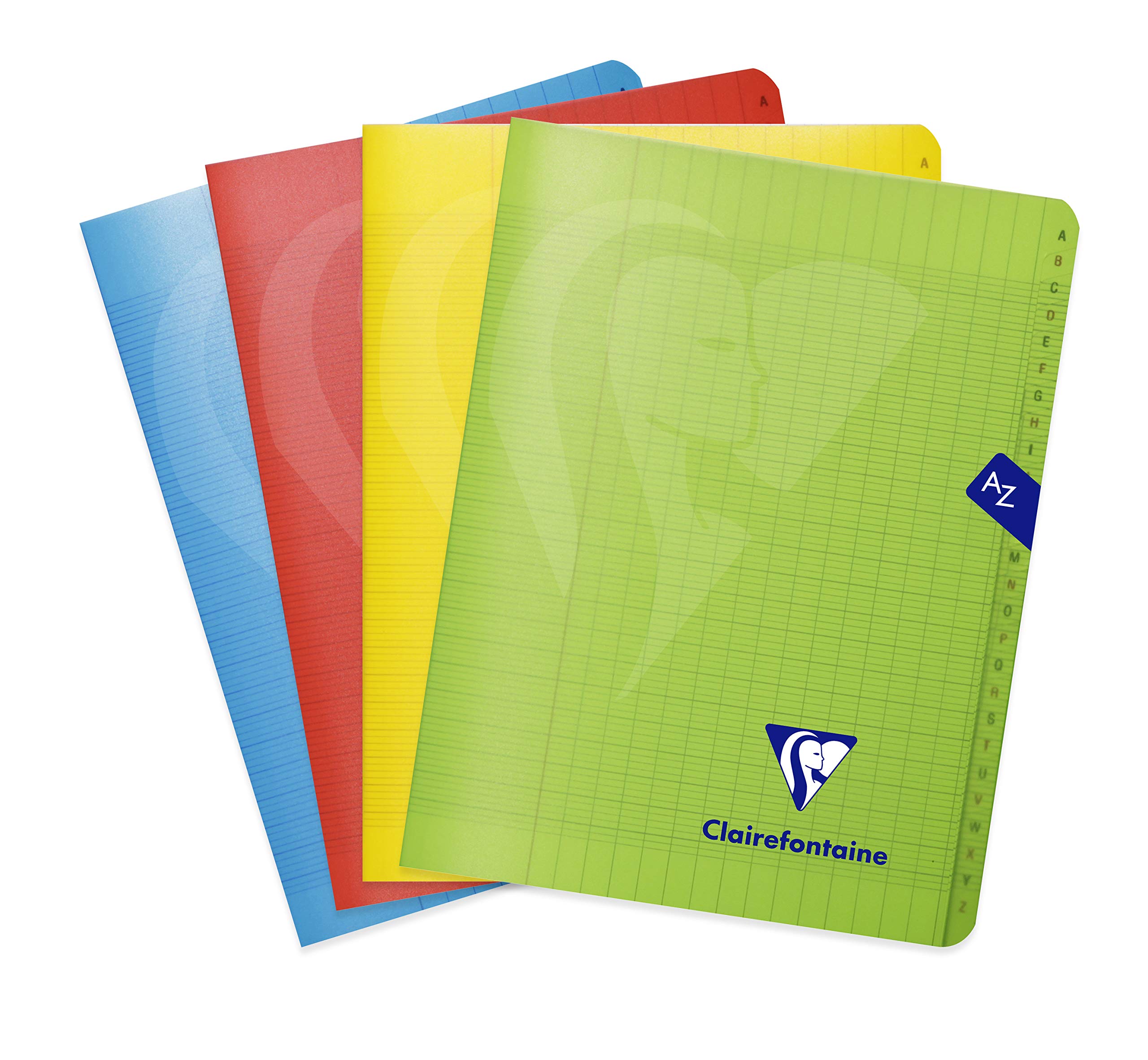 Clairefontaine 303748C - One Mimesys Staplebound Directory - Size: 17x22 cm - 96 Squared Ruled Pages - 90 g White Paper - Polypro Cover - Random Colour