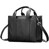 befen Genuine Leather Small Tote Bag for Women, Women's Triple Pocket Designer Satchel Crossbody Handbag with RFID Card Slots