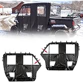 KEMIMOTO Soft Cab Enclosure Doors Compatible with Can-Am Defender Max 2017+ | YKK Straight Zippers, Roll-Up PVC Windows, Adjustable DIY Straps, Fits Side Mirrors &amp; Windshields, No-Drill Install
