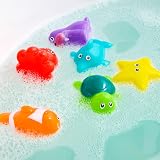 JOYIN Sea Animals Bath Toys 6 Pcs Sealed No-Hole Mold Free Squeezable Toys view 9
