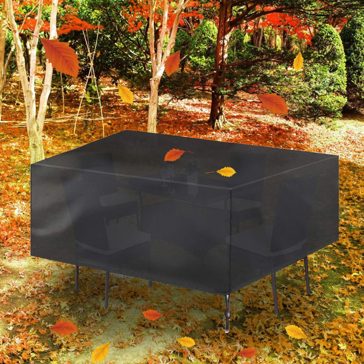 Garden Furniture Cover, Patio Furniture Covers Waterproof 420D , Outdoor Table Sofa Covers Rattan Furniture Covers Heavy Duty Oxford Fabric Rattan Furniture Cover Windproof Anti-UV Snow Protection