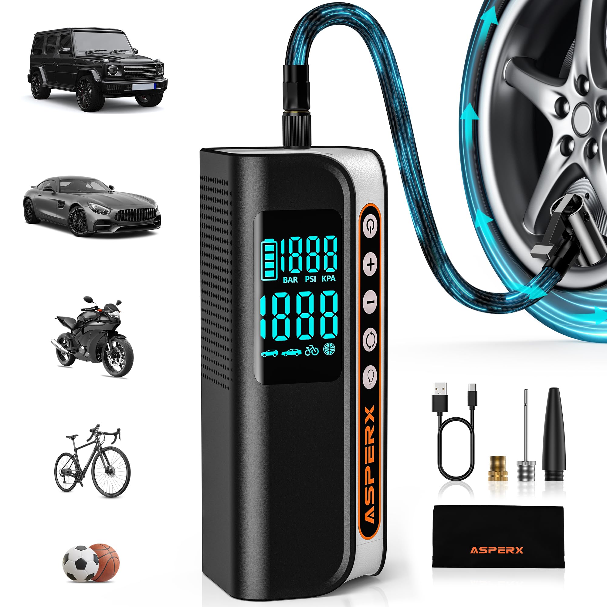 ASPERX Tire Inflator Portable Air