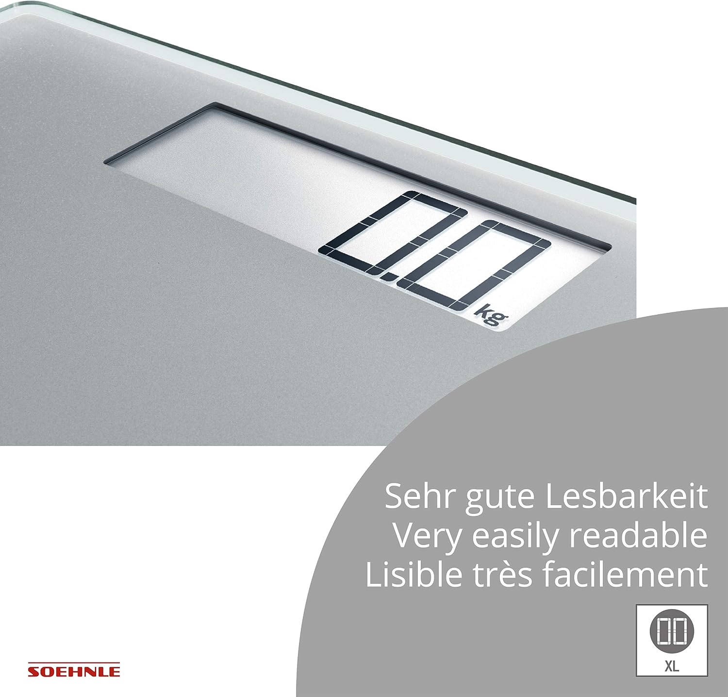 SOEHNLE Style Sense Comfort 400 Bathroom Scale, Silver - Image 4