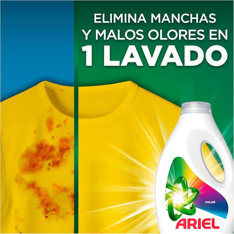 Detergente Lavadora Liquido 100 Lavados, Color, Jabon Extra Cuidado del Color, Limpieza Mejorada con la Tecnologia de limpieza en Ciclos Frios