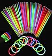 Glowsticks, Vivii 100 Light up Toys Glow Stick Bracelets Mixed Colors Party Favors Supplies (Tube of 100)
