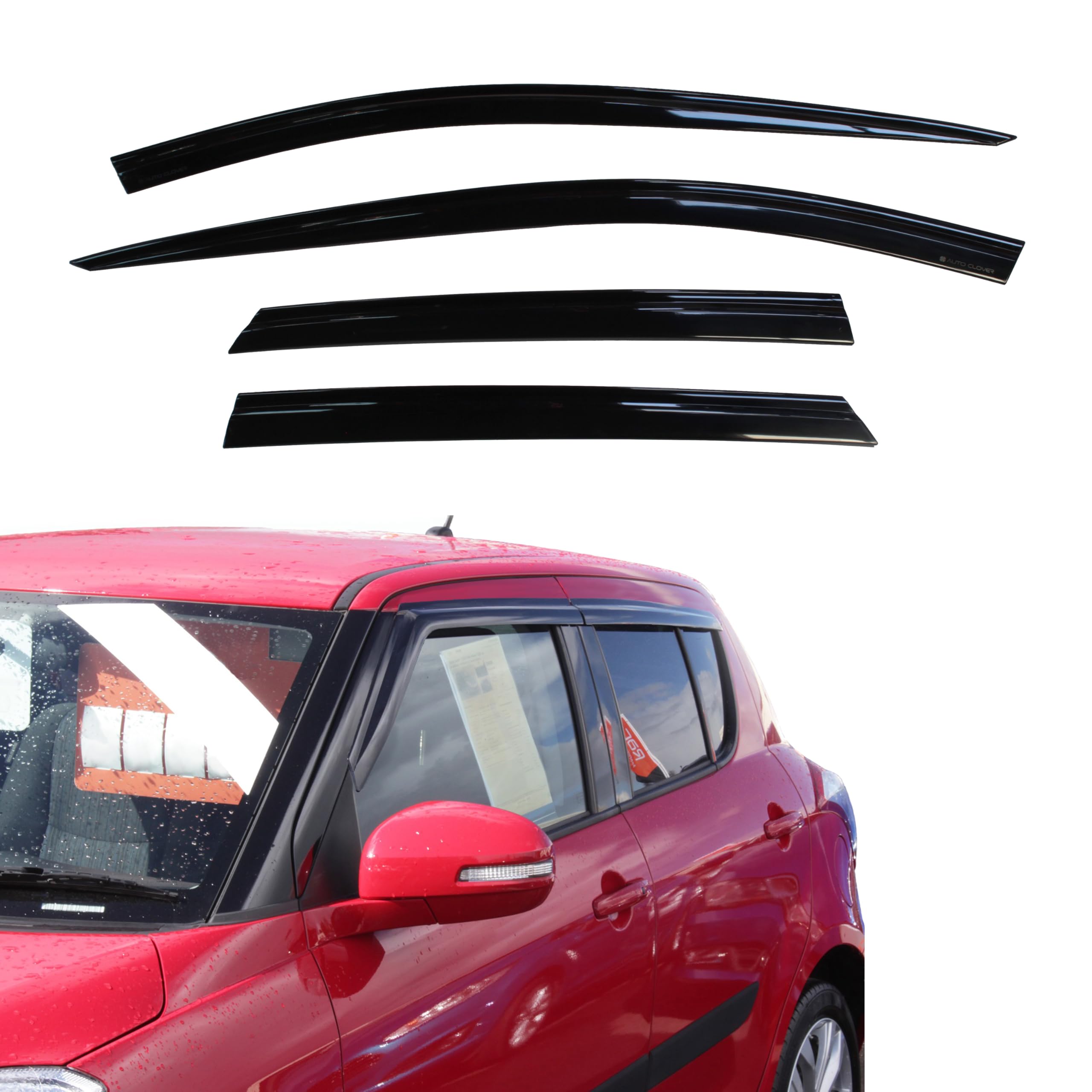 AUTO CLOVER Wind Deflectors Set for Suzuki Swift 2010-2016 (4 pieces)
