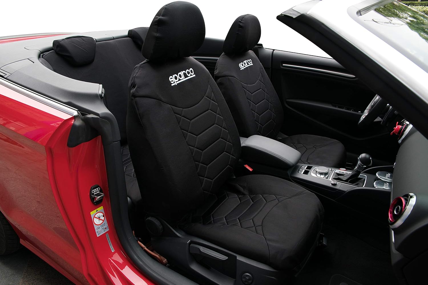 Sparco SPC1016BK Set of Covers for car seat BK Black - Image 3