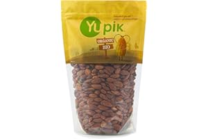 Yupik Organic Almonds with Tamari (Soy Sauce), 1 kg, Kosher, Non-GMO, Vegan, Gluten-Free, Whole Seasoned Nuts, Salty Flavor, 