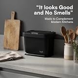 Tydi 4.5L Food Waste Bin with Press Button Lid Black Kitchen Compost Caddy view 6