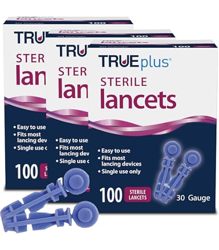 Amazon.com: Trueplus Sterile Lancets, 30 Gauge - 100 ct, Pack of 2