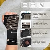 INDEEMAX Copper Infused Wrist Support Sleeve Pair, Adjustable Compression Brace view 2