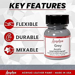 Angelus Acrylic Leather Paint, Grey, 1