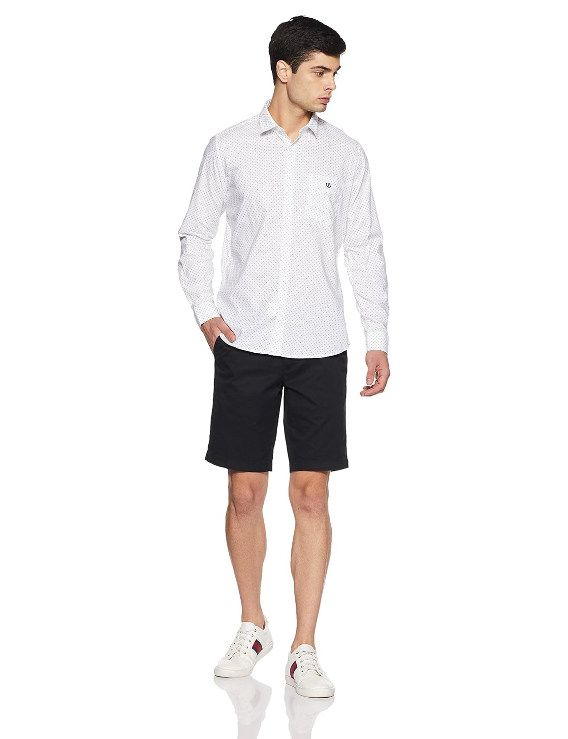 van heusen sport men's printed slim fit casual shirt