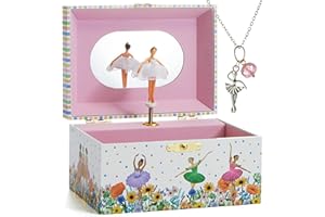 ABI + OLIE Jewelry Box for Girls, Little Girls Jewelry Box, Music Box for Dance Recital Gifts for 4+ Year Old Girl