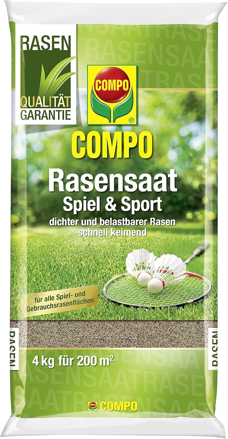 6 68 1kg Compo Rasensaat Spiel Sport 16 Kg Rasen Wiese Garten Samen Saat