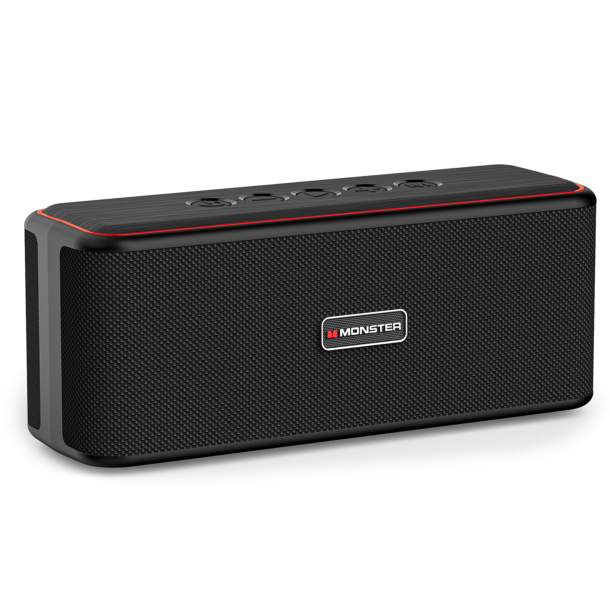 Photo 1 of Monster Shock Plus Bluetooth Speaker, Portable Speaker with 30W Loud Stereo Sound, Bluetooth 5.4, TWS Pairing, 15H Playtime, Support AUX/TF Card, IPX6 Waterproof Wireless Speakers for Home, Outdoor