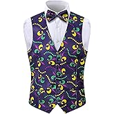 LINOCOUTON Men's Suit Vest with Bow Tie