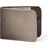 Distil Union Norm Bifold | Full-grain Leather Minimalist Traditonal Bifold Wallet | Interior Pull-Tab Pockets, RFID Shielding (Gray)