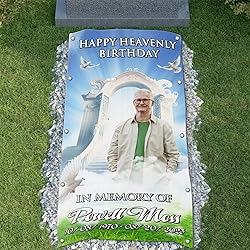 44memory Custom Memorial Grave Blanket Photo