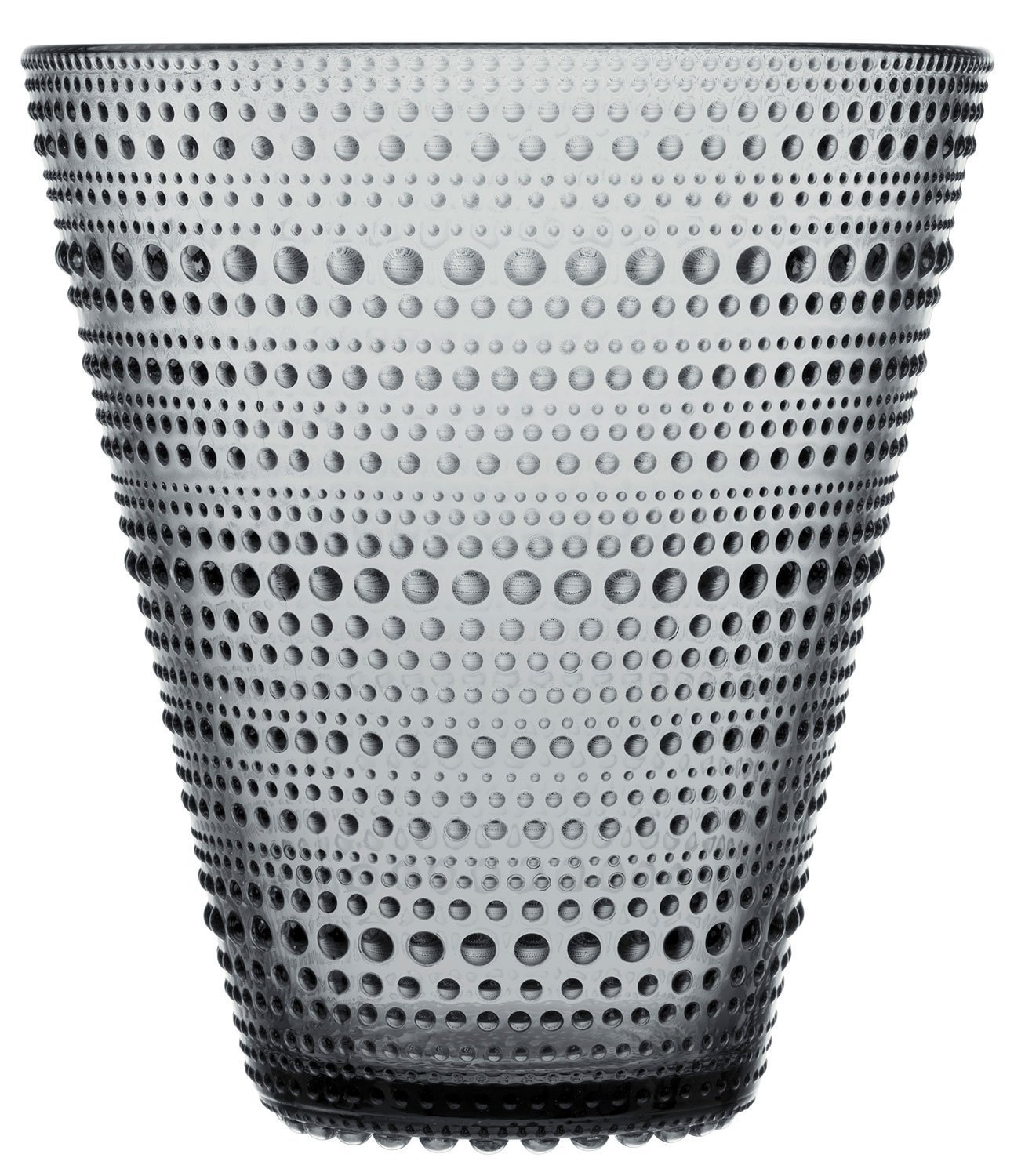 Iittala Kastehelmi Decorative Vase, Glass, Grey, 15.4 cm