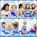 Xekel Magnetic Tiles 40 PCS 3D STEM Travel Set Frozen Toys 3+ Years view 5