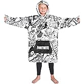 Fortnite Blanket Hoodie Gifts for Boys Teens, Oversized Fleece Pullover with Sherpa-Lined Hood, Wearable Blanket for Gamers