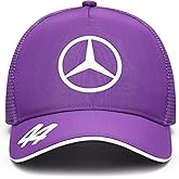 Mercedes AMG Petronas F1 2024 Lewis Hamilton Trucker Hat - Purple - One Size Fits Most