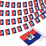 Haiti String Flag Pennant Banner, Small Mini