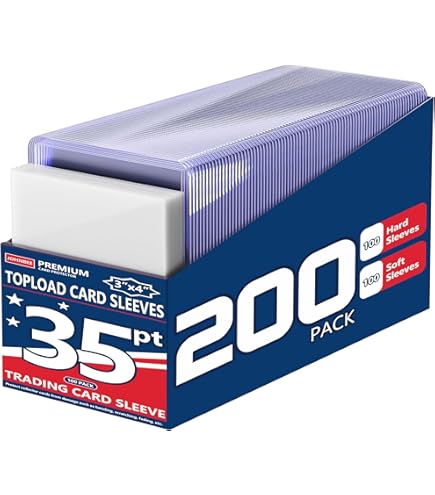 Amazon.com: 200 Pcs Card Sleeves Hard Plastic Card Sleeves 3 x 4 Inch Baseball  Cards Protective Card Holder for Sports Cards Game Card Trading Card Sports  Card : Toys & Games