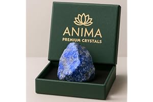 Anima Lapis Lazuli Stone – Large 1.6–2" Royal Blue Natural Raw Lapis Lazuli Crystal for Wisdom, Truth & Communication – Ethically Sourced, Presented in Elegant Gift Box