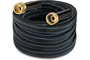 LINQUO 100 FT Garden Hose Non-Expandable Hoses - 2024 Upgraded Flexible Kink-Free Water Hose Extra-Strong Brass Connector, Superior Strength - 4-Layers Latex -Leakproof Lightweight Water Pipe for Gardening