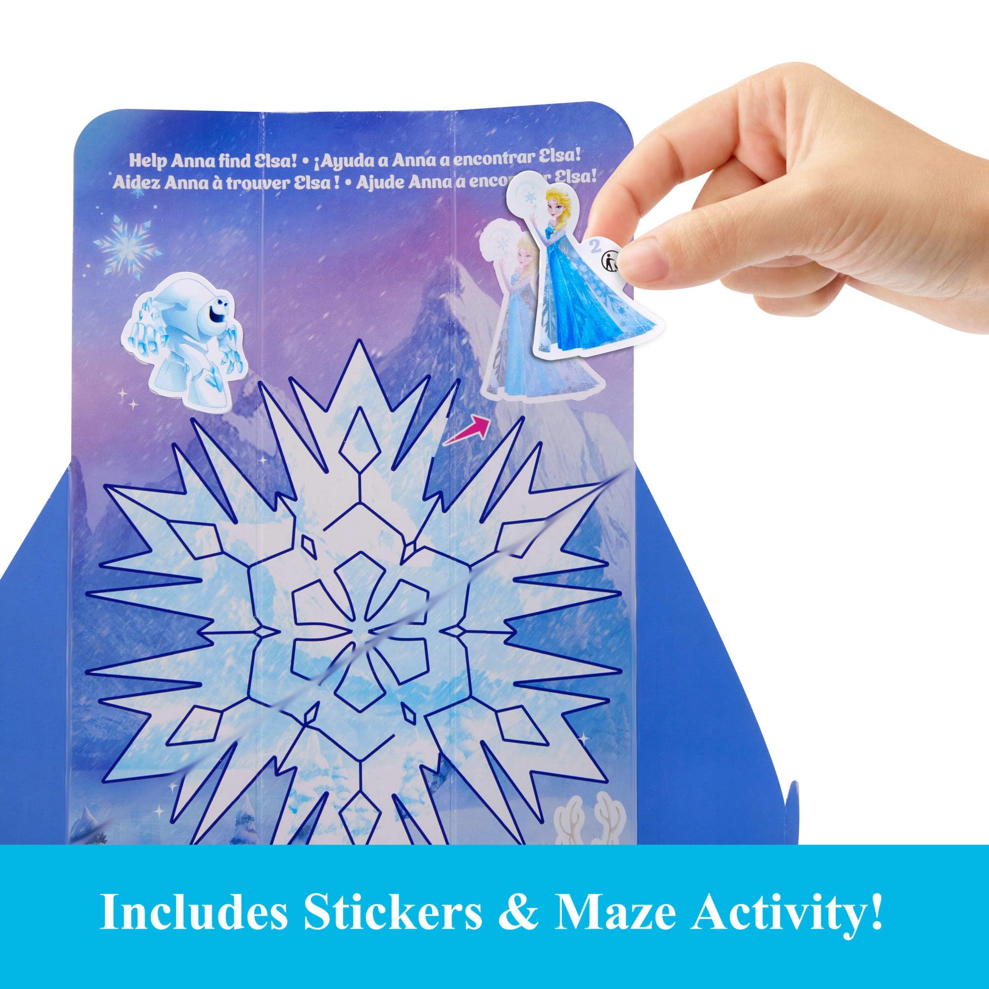 Mattel Disney Frozen Anna Fashion Doll Set, Spin & Reveal with 11 Surprises Including 5 Accessories, 5 Stickers & Play Scene, Inspired by Disney Movie