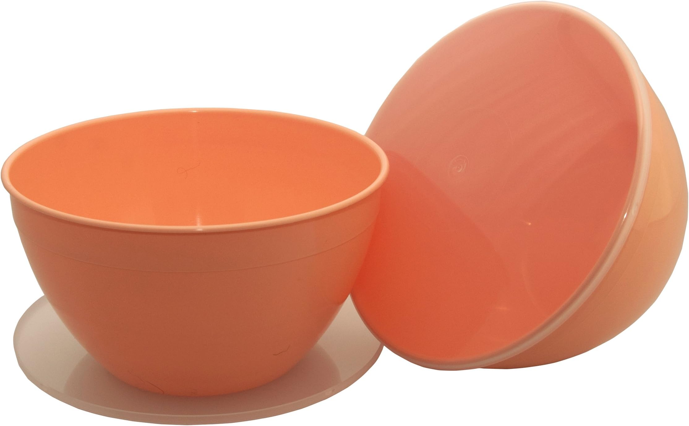 Just Pudding BasinsPastel Peach Basin & Clear Lid 4 Pint or 2.27ltr (Twin Pack)
